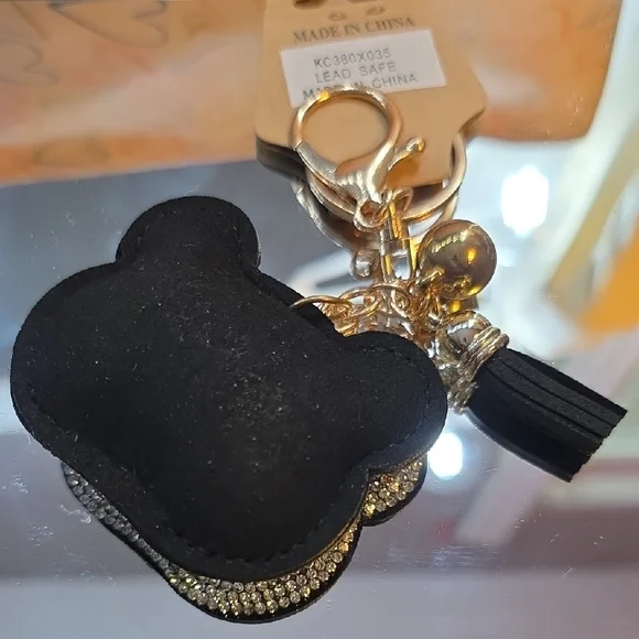 Set of 2 Sparkly Rhinestone Bear Keychains - Picture 7 of 7